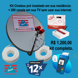 Kit cinema em casa PRO instalado.