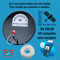 01 (uma) Antena off-set com lnb simples instalada