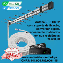 Antena digital com conversor.
