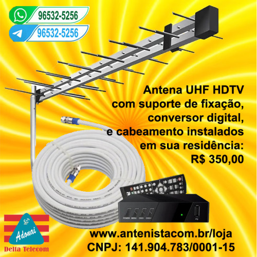 Antena digital com conversor.