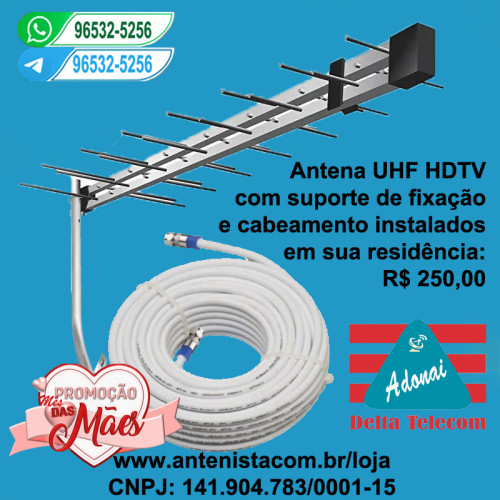 Antena digital 38 elementos instalada.