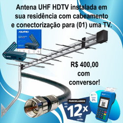 Antena digital com conversor.