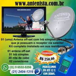 01 (uma) Antena off-set com lnb simples instalada