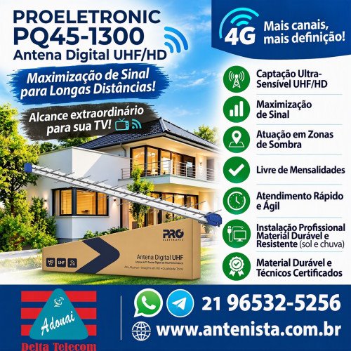 Antena digital 38 elementos instalada.