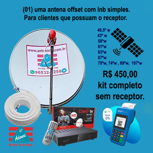 Kit claro pré pago instalado.