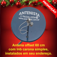 01 (uma) Antena off-set com lnb carona simples instalada.