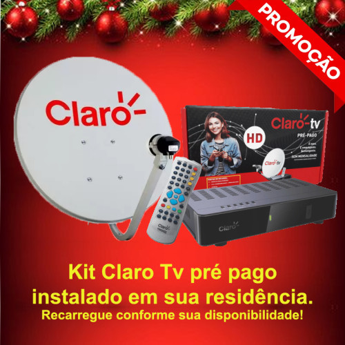 Kit claro pré pago instalado.