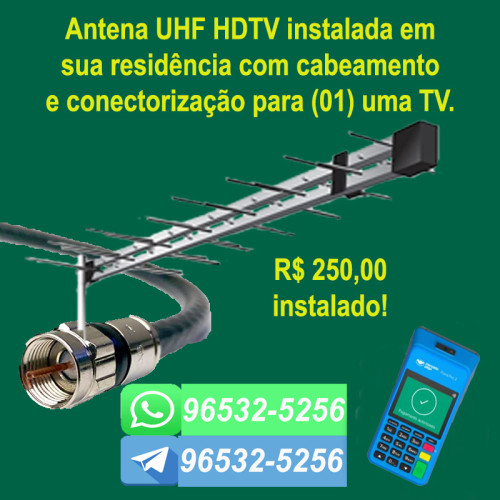Antena UHF HDTV 28 elementos para 01 TV.