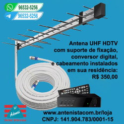 Antena digital com conversor.