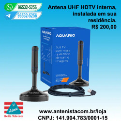 Antena digital interna instalada.