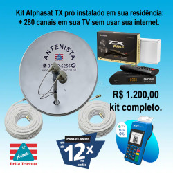 Kit AlphaSat com lnb carona.