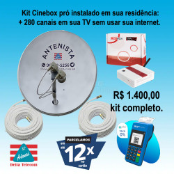 Kit cinema em casa PRO instalado.