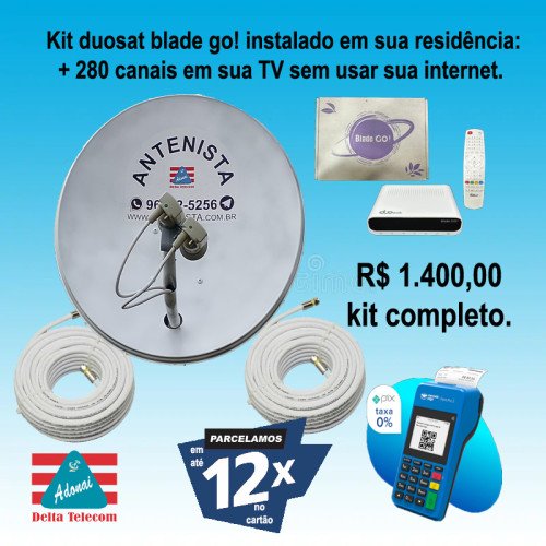 Kit duosat blad go carona instalado. Kit duosat blad go carona instalado.