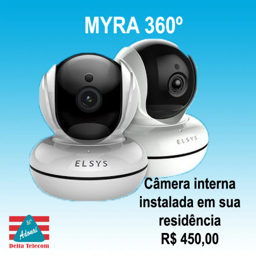 Câmera Myra 360º instalada e configurada em seu endereço.