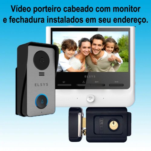 Vídeo porteiro elsys com fechadura instalado.