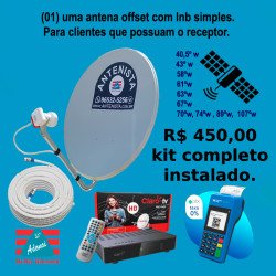 Kit claro pré pago instalado.