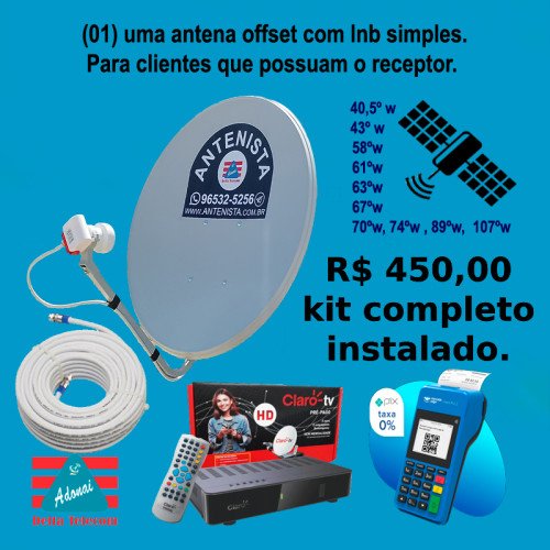Kit claro pré pago instalado.