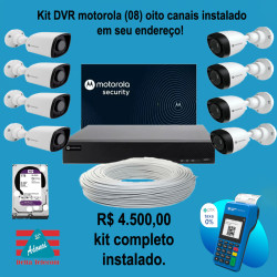 DVR 8 canais motorola instalado em seu endereço.