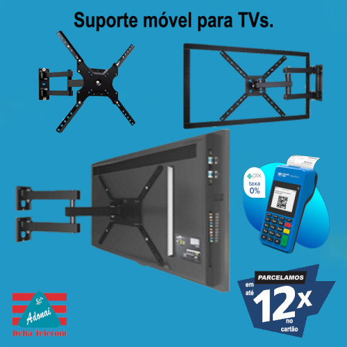 Suporte bi articulado instalado.
