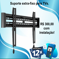 Suporte extra fixo para TV 32 a 80 polegadas - instalado.