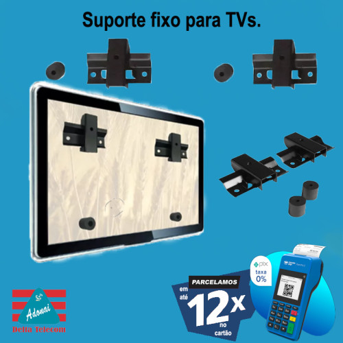 Suporte fixo para tv instalado.