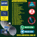 Kit Nova parabólica VIVENSIS com 03 receptores instalados.