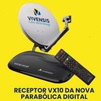 A nova parabólica Vivensis VX10 com 01 receptor instalado.