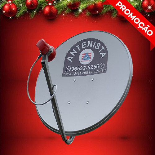 01 (uma) Antena off-set com lnb simples instalada